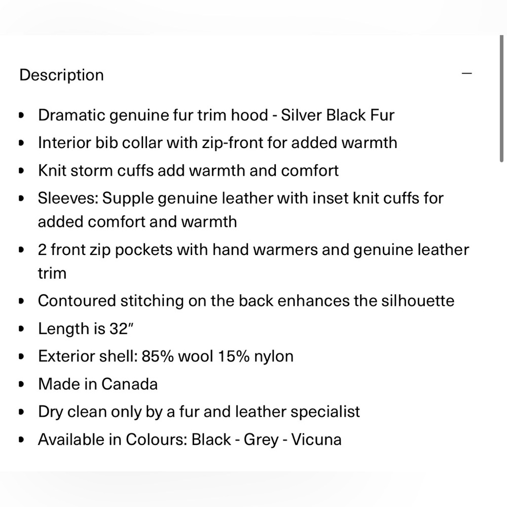 Size Large Black warm winter coat with fur hood double layer SICILY, brown fur L - Picture 16 of 16